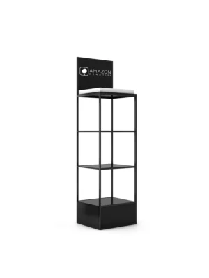 Metal Raflı Orta Alan Dikey Stand - Sabit